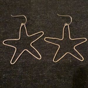 Sterling Wire Star Earrings